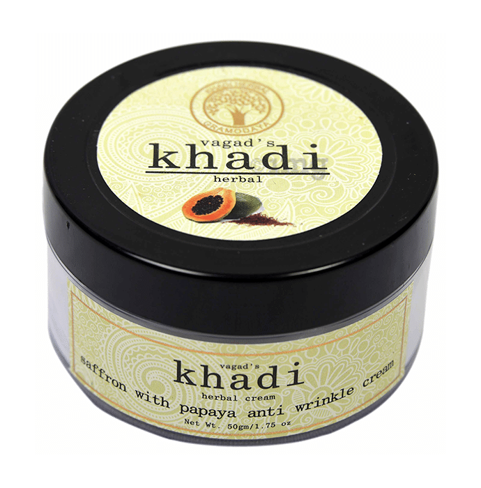 Vagad's Khadi Herbal Saffron with Papaya Anti Wrinkle Cream