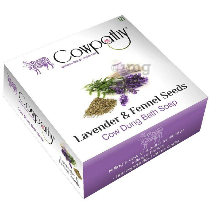 Cowpathy Lavender and Fennel Seeds Cow Dung Bath Soap