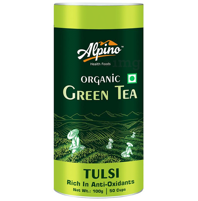 Alpino Organic Green Tea (100gm Each) Tulsi