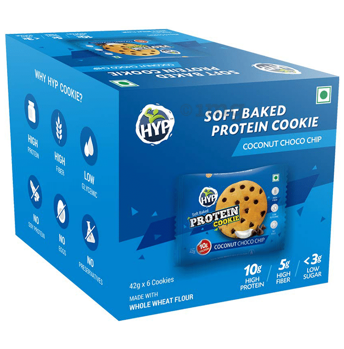 HYP Coconut Choco Chip Soft Baked Protein Cookie (42gm Each)