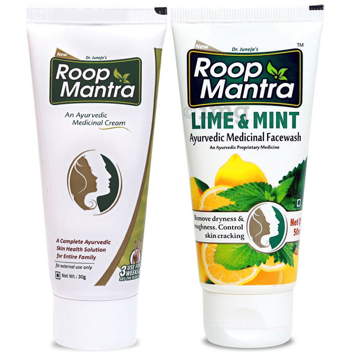Roop Mantra Combo Pack of Face Cream 30gm & Lime Mint Face Wash 50ml