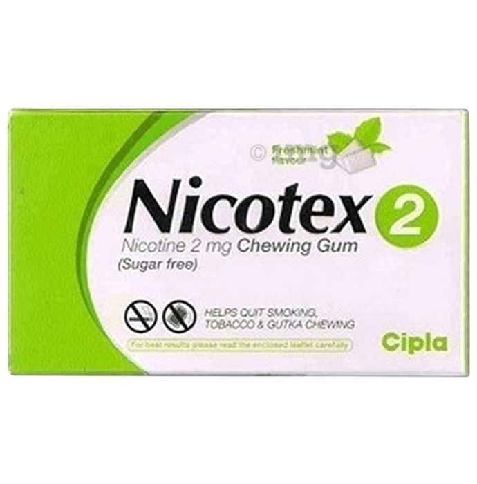 Nicotex 2mg Chewing Gums Fresh Mint Pack of 2