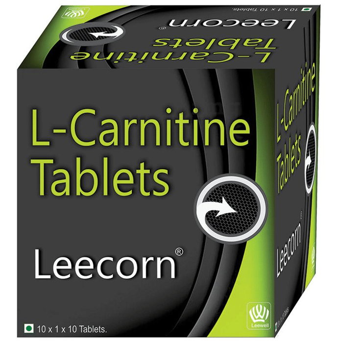 Leecorn L-Carnitine 500mg Tablet for Cardiovascular Support & Muscle Energy Booster