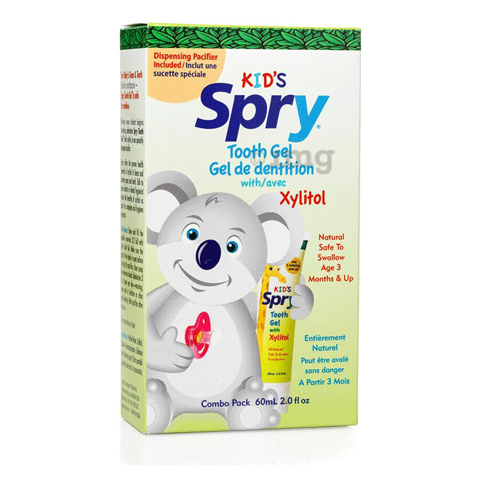 Kid's Spry Dispensing Pacifier and Xylitol Tooth Gel Kit