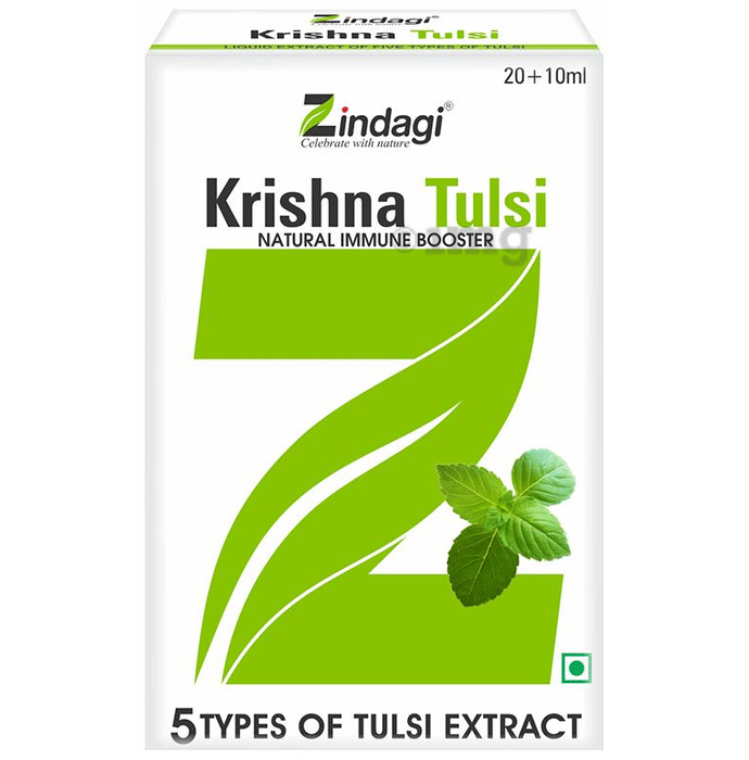Zindagi Krishna Tulsi Natural Immune Booster 5 Types of Tulsi Extract