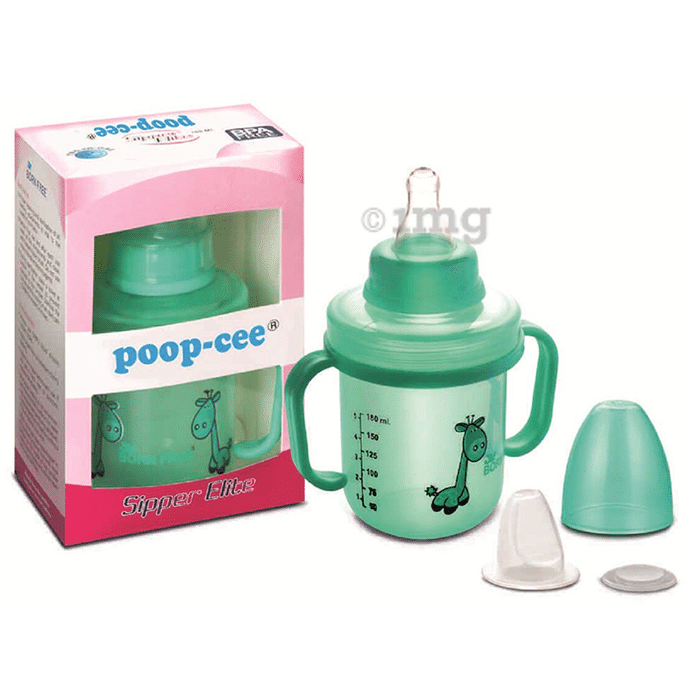 Dimpu Poop-cee Sipper Elite Printed Round Shape Feeding Bottle with Handle