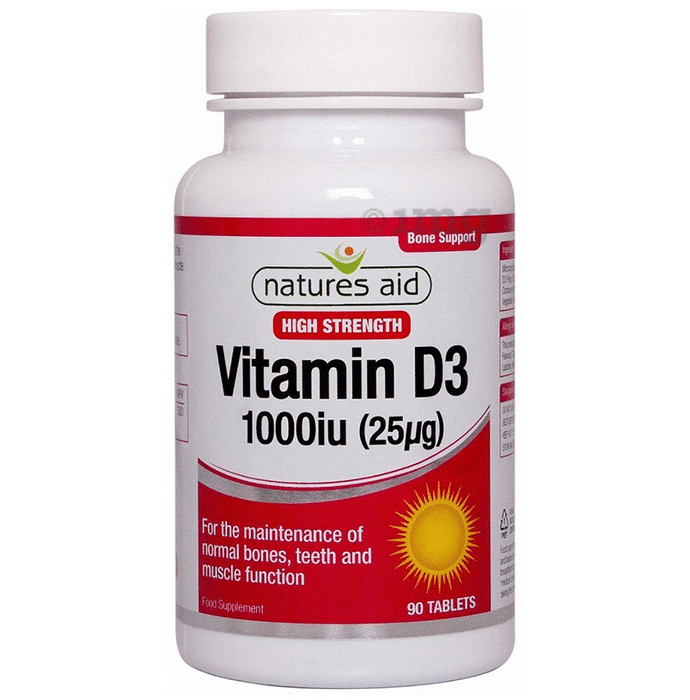 Natures Aid Vitamin D3 1000IU Tablet