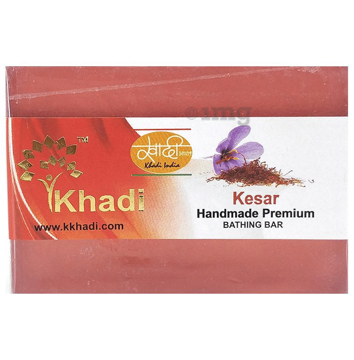 Khadi India Kesar Handmade Premium Bathing Bar