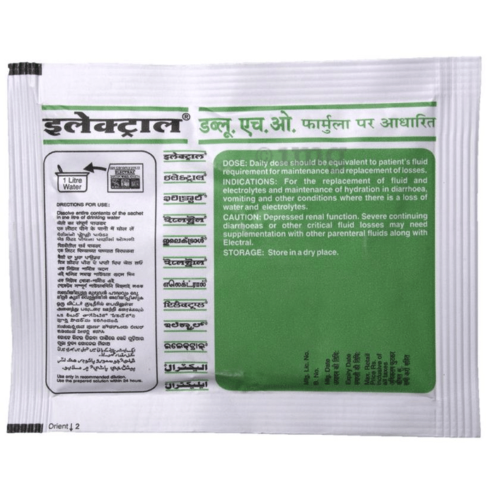 Electral Powder ORS for Replenishing Body Fluids Electrolytes