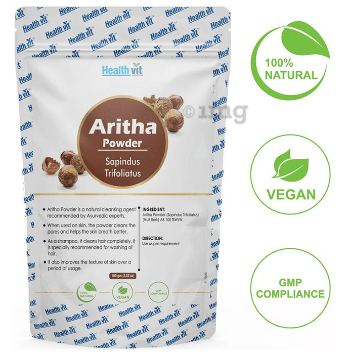 HealthVit Natural Aritha (Sapindus Trifoliatus) Powder