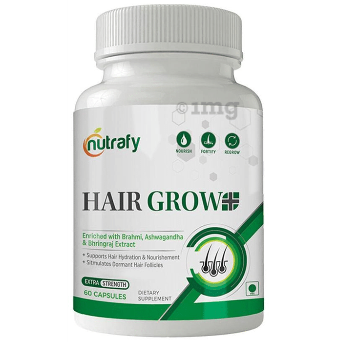 Nutrafy Hair Grow+ Capsule: Buy bottle of 60.0 capsules at best price ...