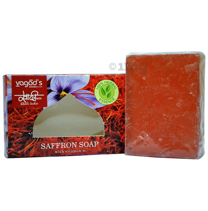 Vagad's Khadi Herbal Saffron with Vitamin-E Soap