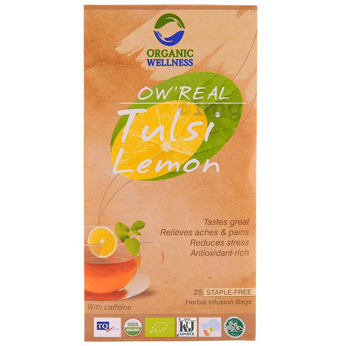Organic Wellness OW' Real Tulsi Herbal Infusion Bags Lemon