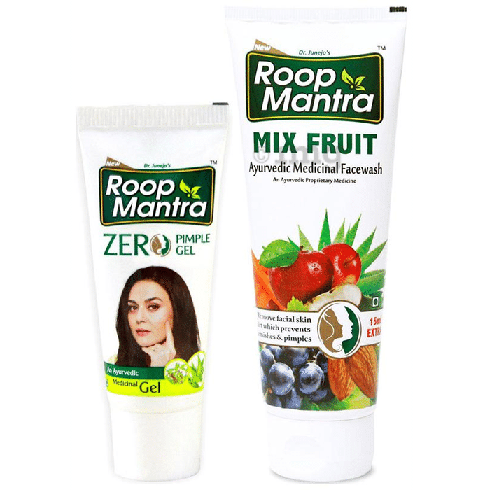 Roop Mantra  Combo Pack of Zero Pimple Gel 15gm & Mix Fruit Face Wash 115ml