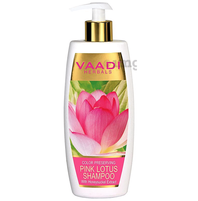 Vaadi Herbals Pink Lotus Shampoo with Honeysuckle Extract - Color Preserving