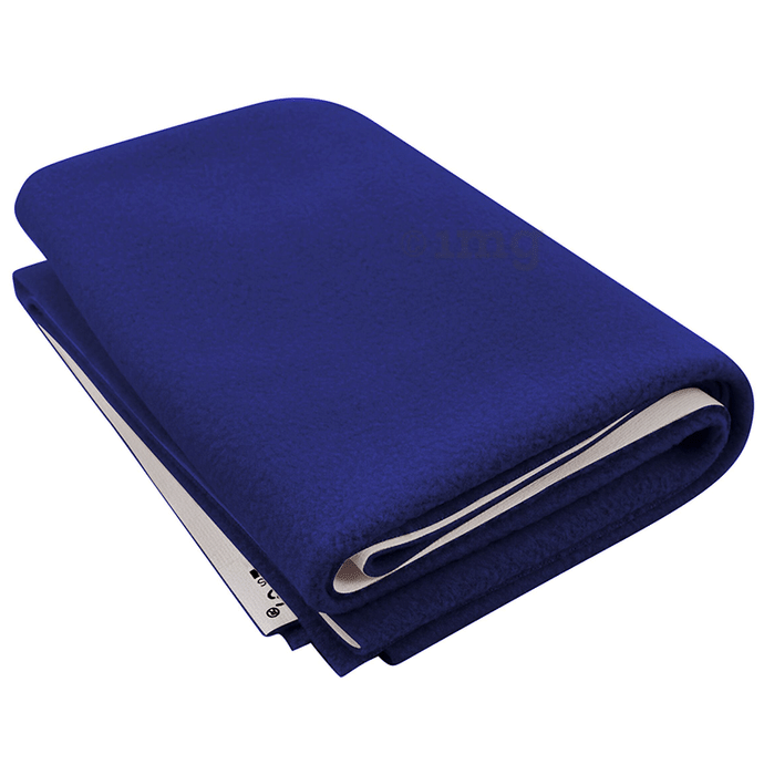 Polka Tots Waterproof & Reusable Dry Mat Bed Protector for New Born Baby Sheet Small Dark Blue