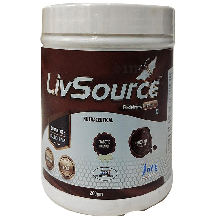 LivSource Powder with Protein & BCAA for Muscle Growth Sugar & Gluten