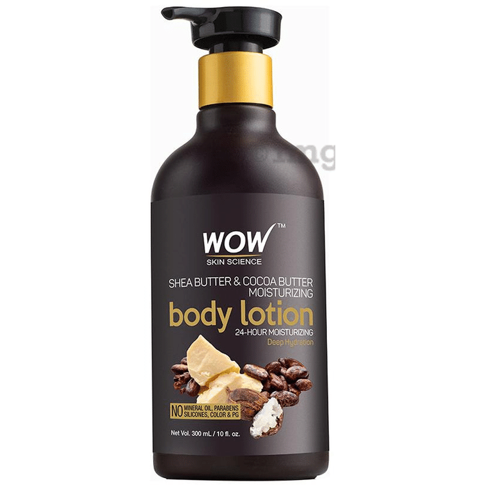 WOW Skin Science Shea Butter & Cocoa Butter Moisturizing Body Lotion
