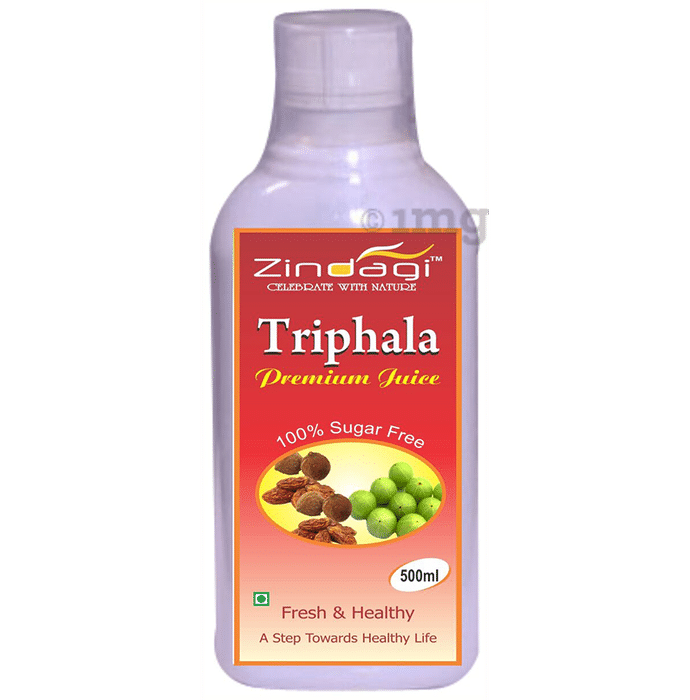 Zindagi 100% Sugar Free Triphala Premium Juice (Buy 4 Get 1 Free - Each 500 ml)
