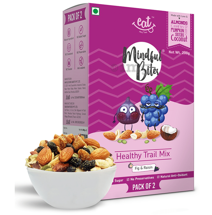 Eat Anytime Mindful Bytes Healthy Trail Mix Fig and Raisin