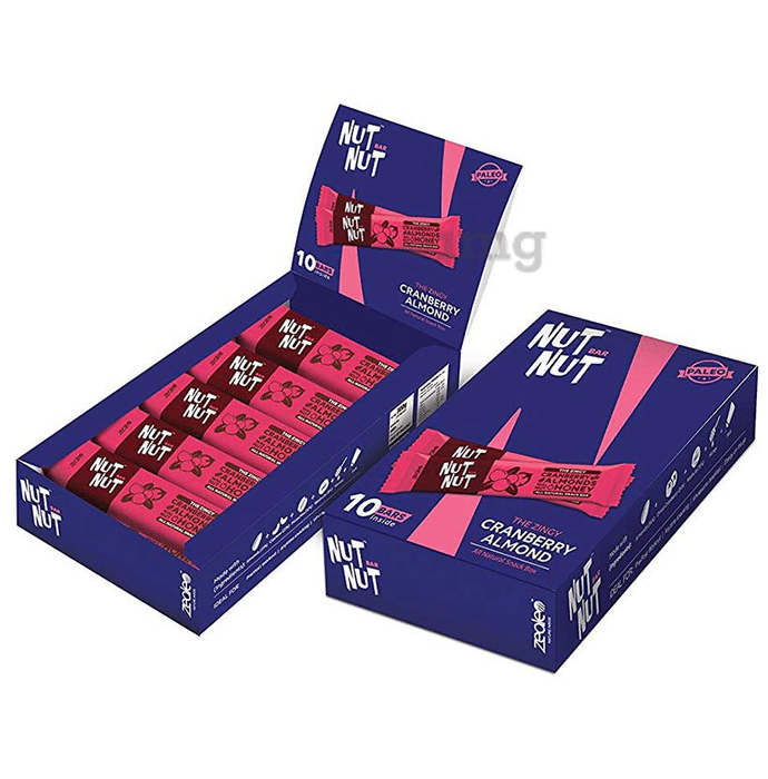 Nut Nut Natural Snack Bar (30gm Each) Cranberry Almond
