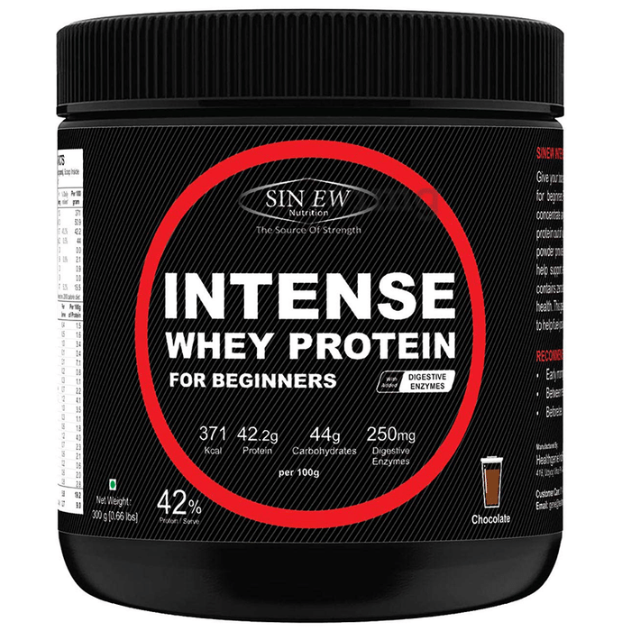 Sinew Nutrition Intense Whey Protein for Beginners with Digestive Enzymes Chocolate