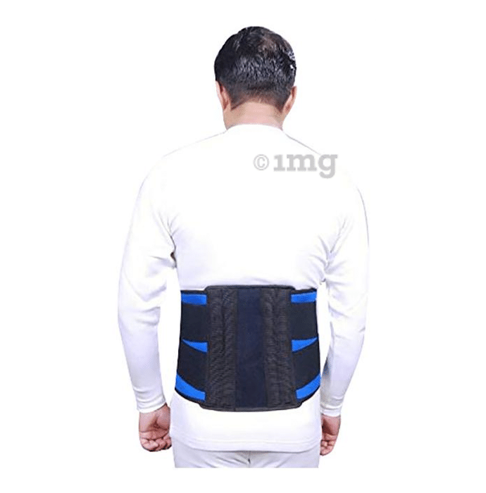 Witzion XL Blue and Black Contoured Lumbar Sacral Back Support Belt