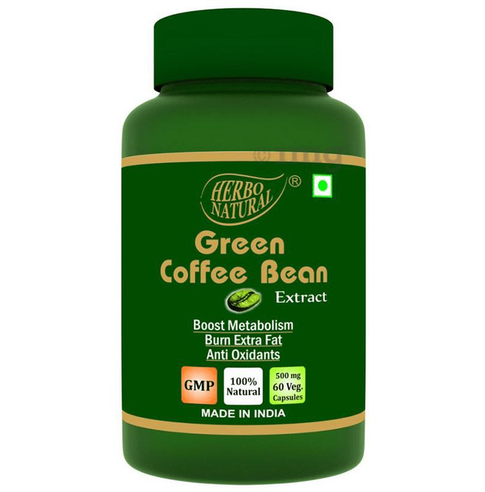 Herbo Natural Green Coffee Bean Extract 500mg Veg Capsule