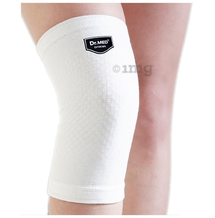 Dr MED Embossed Type Knee Sleeve DR-K025 Large White