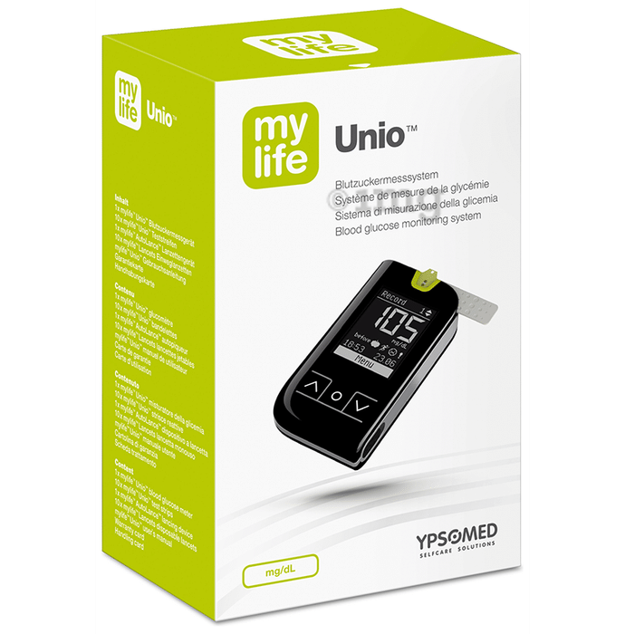 MyLife Unio Blood Glucose Monitor Glucometer with 10 Strips Free