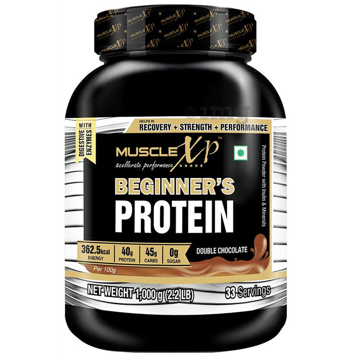 MuscleXP Beginner's Whey Protein with Digestive Enzymes Double  Chocolate