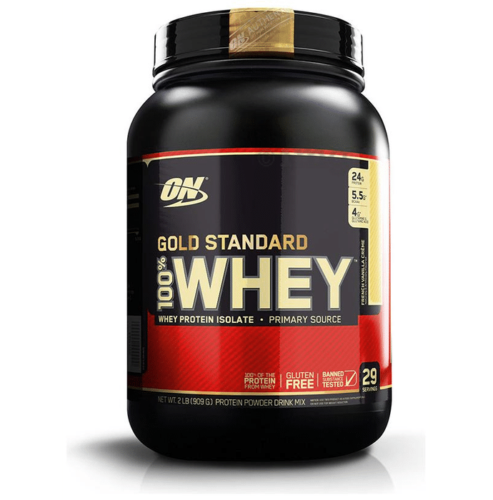 Optimum Nutrition (ON) Gold Standard 100% Whey Protein | For Muscle Recovery | No Added Sugar | Flavour Powder French Vanilla Creme