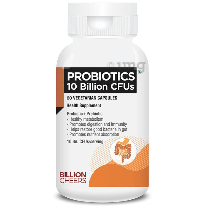 Billion Cheers Probiotics 10 Billion CFUs Vegetarian Capsules