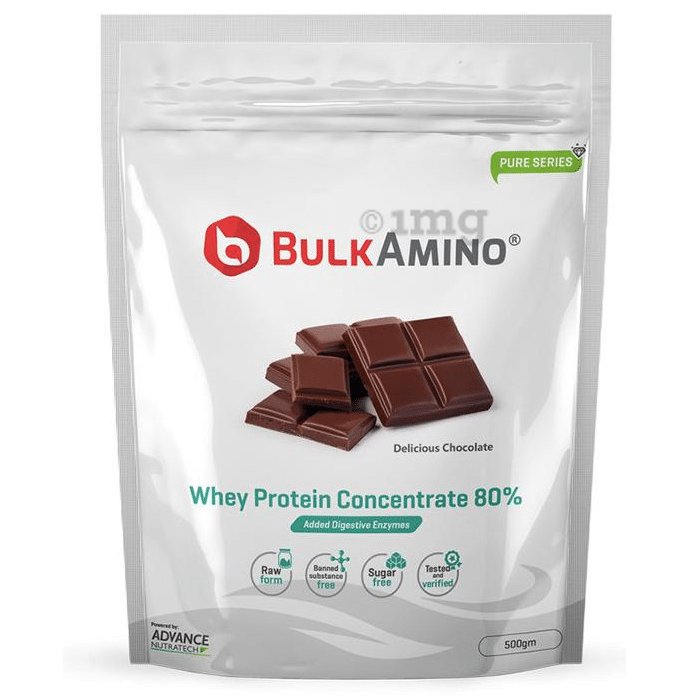 Advance Nutratech Bulk Amino Whey Protein Concentrate 80% Powder Delicious Chocolate