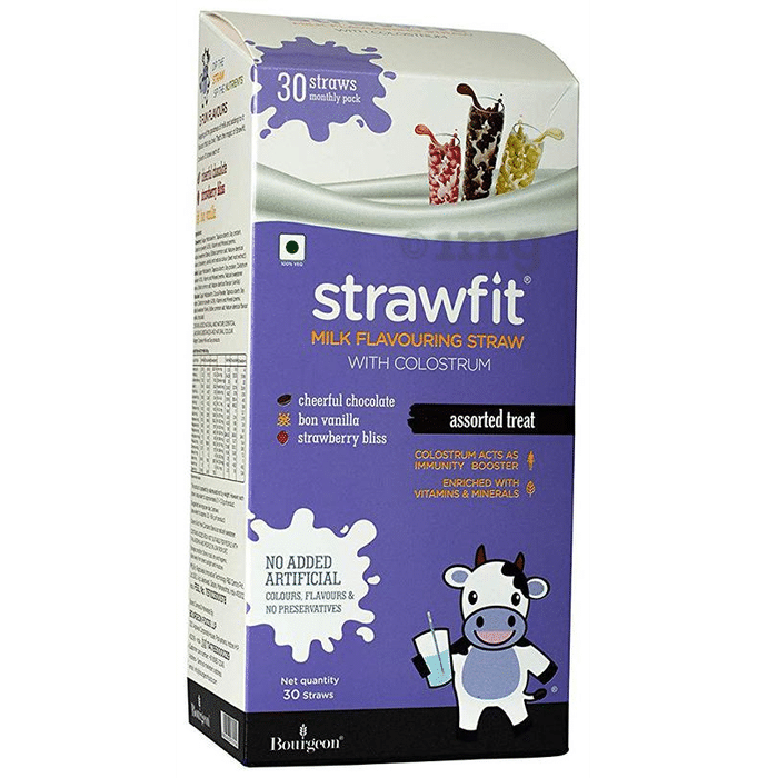 Strawfit Milk Flavouring Straw with Colostrum Assorted Treat