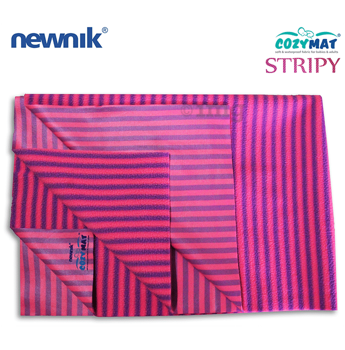Newnik Cozymat Stripy Soft (Narrow Stripes) (Size: 140cm X 200cm) Extra Large Flamingo