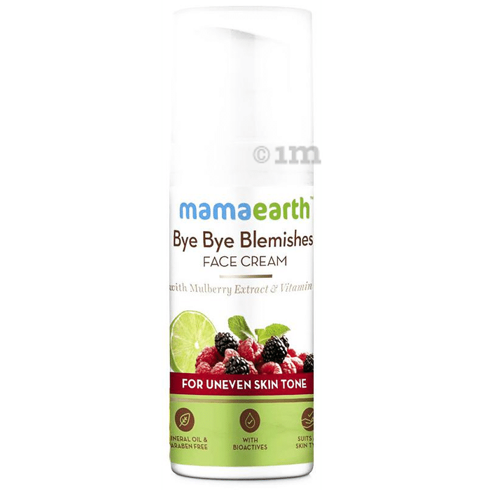 Mamaearth Bye Bye Blemishes Face Cream |  With Mulberry Extract & Vitamin C | Paraben-Free