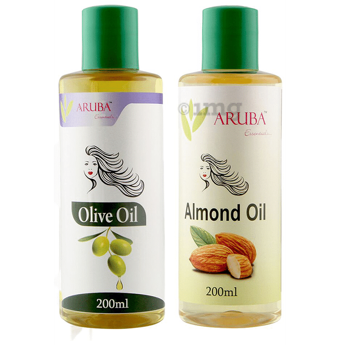 Aruba Essentials Combo Pack of Olive Oil & Almond Oil (200ml Each)