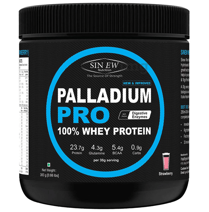 Sinew Nutrition Palladium Pro 100% Whey Protein with Digestive Enzymes Strawberry