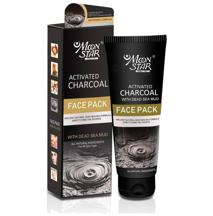 Moon Star Face Pack Activated Charcoal