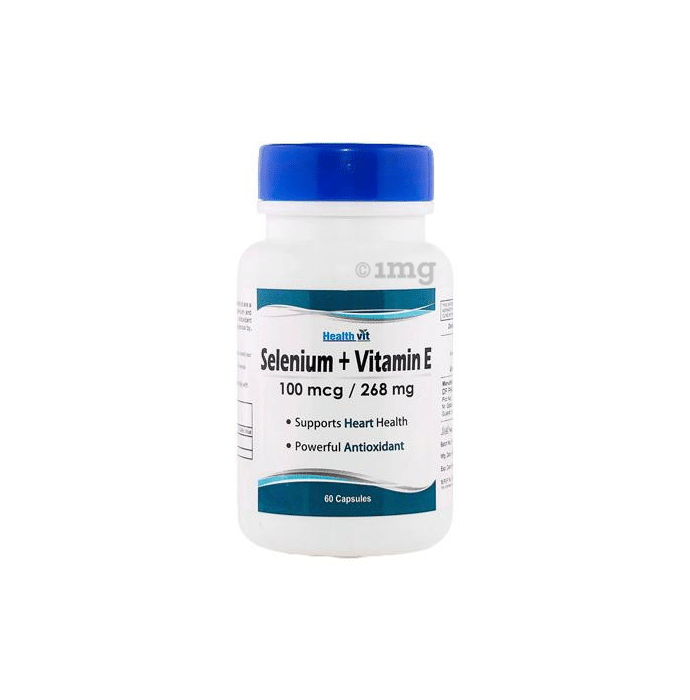 HealthVit Selenium & Vitamin E 100mcg/268mg Capsule
