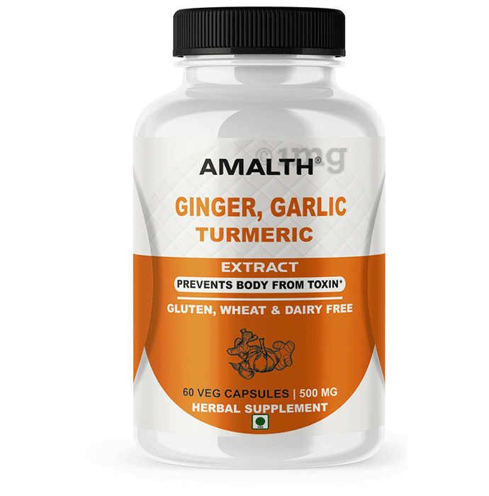 Amalth Ginger, Garlic & Turmeric Extract Veg Capsules