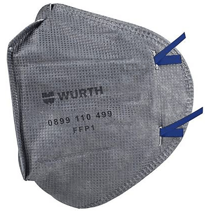 Wuerth Grey FFP1 Disposable Breathing Mask