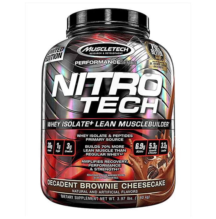 Muscletech Performance Series Nitro Tech Whey Isolate Decadent Brownie Cheesecake