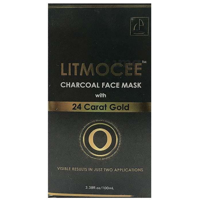 Litmocee Charcoal Face Mask with 24 Carat Gold