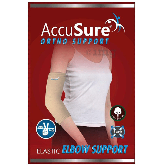 AccuSure E-8 Elastic Elbow Support Pair Large