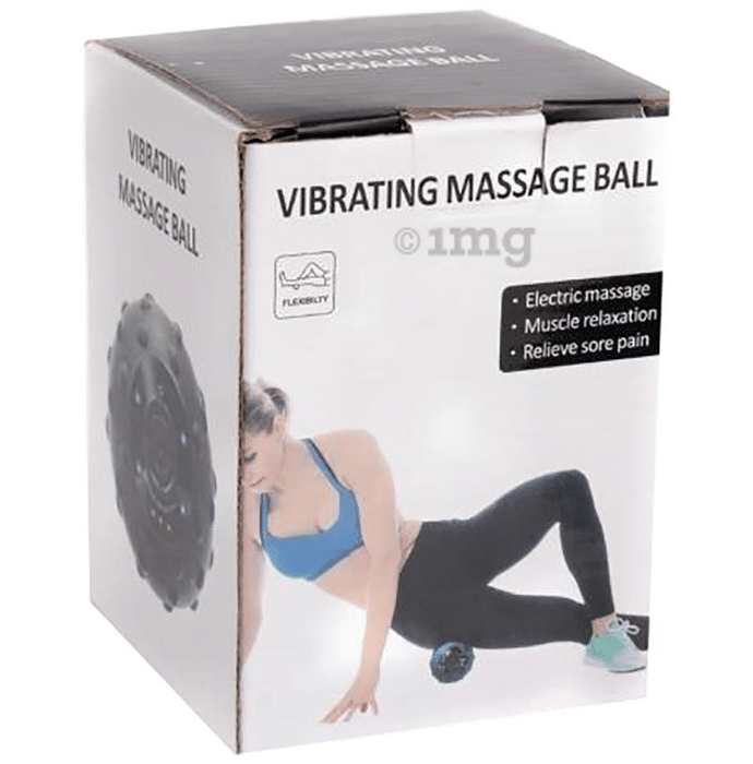 Medvision Vibrating  Cobble Stone Massage Ball Black