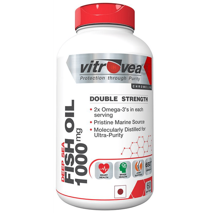 Vitrovea Double Strength Fish Oil 1000mg Softgels
