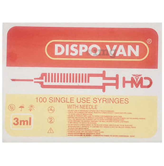 Dispovan Syringe 3ml with Needle 24G