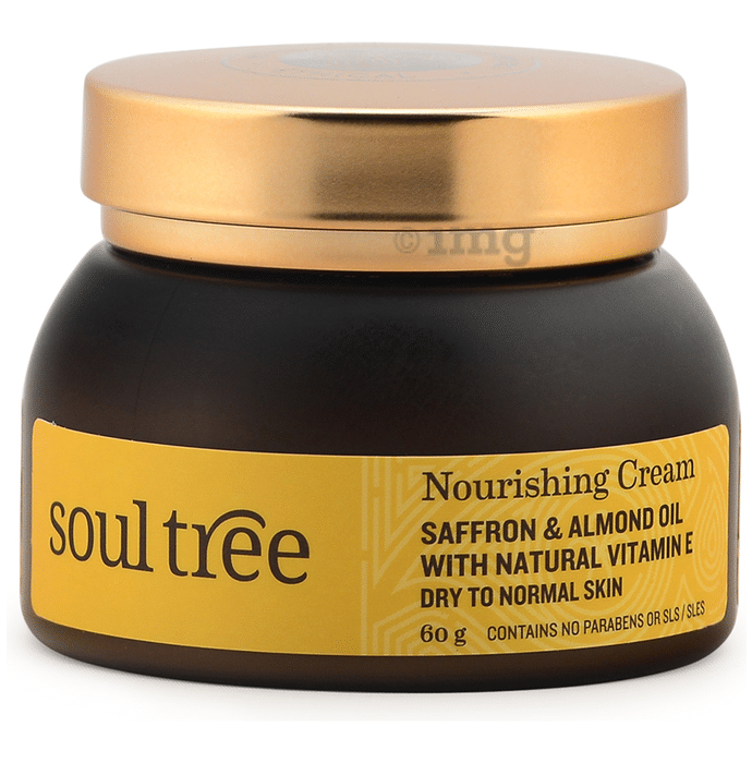 Soul Tree Saffron and Almond Oil with Natural Vitamin E Nourishing Cream